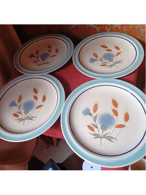 International Woodlands stoneware plates Japan